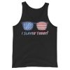American Flag Sunglasses Slayed Today! Premium Unisex Tank Top - Image 2