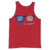 American Flag Sunglasses Slayed Today! Premium Unisex Tank Top - Image 4