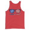 American Flag Sunglasses Slayed Today! Premium Unisex Tank Top - Image 6