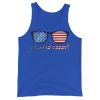 American Flag Sunglasses Slayed Today! Premium Unisex Tank Top - Image 5