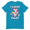 Roller Skating Unicorn Pegasus Slayed Today! Premium Women's t-shirt - Image 6