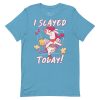 Roller Skating Unicorn Pegasus Slayed Today! Premium Women's t-shirt - Image 8