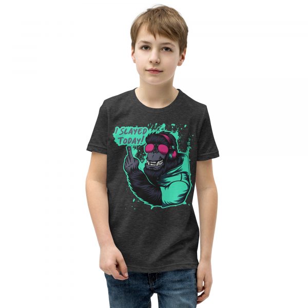 Cool Gorilla Slayed Today! Youth Boy's Short Sleeve T-Shirt - Image 5