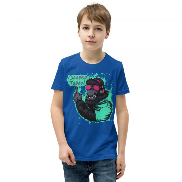 Cool Gorilla Slayed Today! Youth Boy's Short Sleeve T-Shirt - Image 6